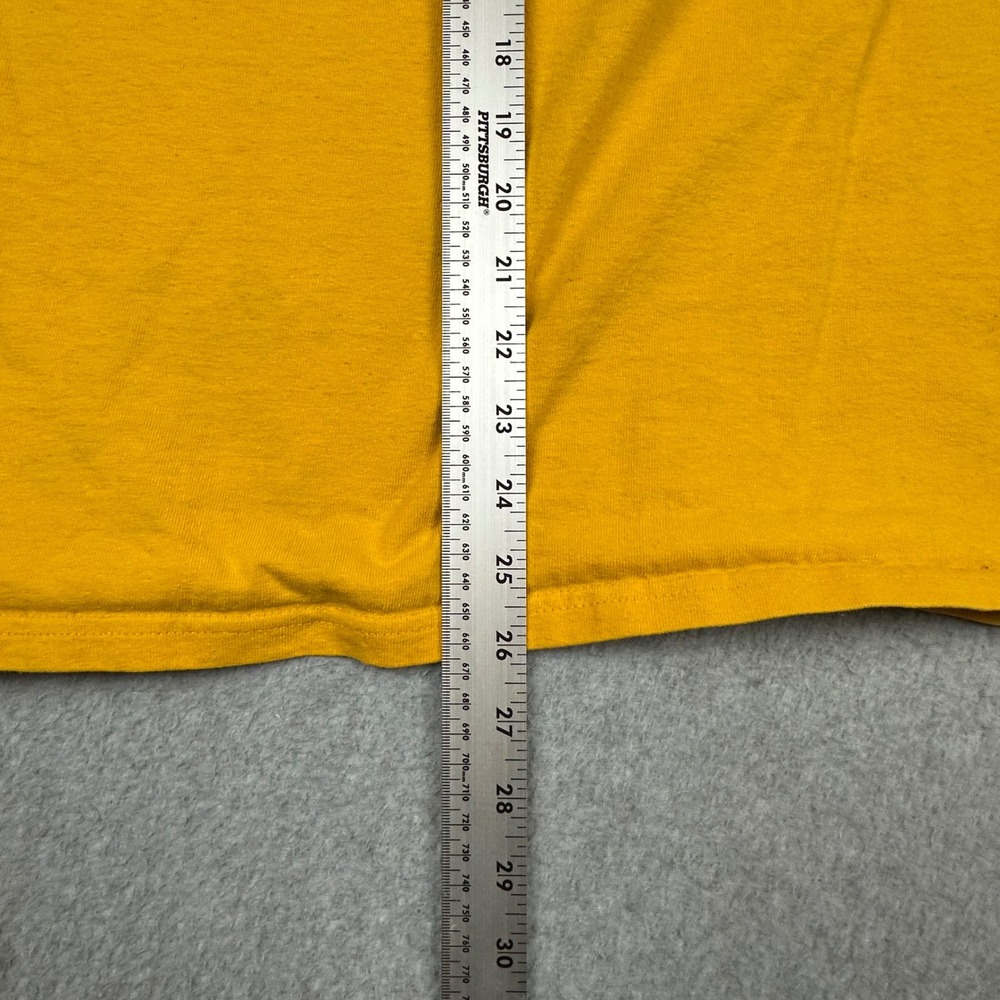 Champion Mens Mustard Yellow Embroidered Logo Graphic Back T-Shirt Medium - Picture 7 of 9